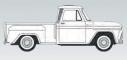 Busch Dodge D100 Stepside, blanc